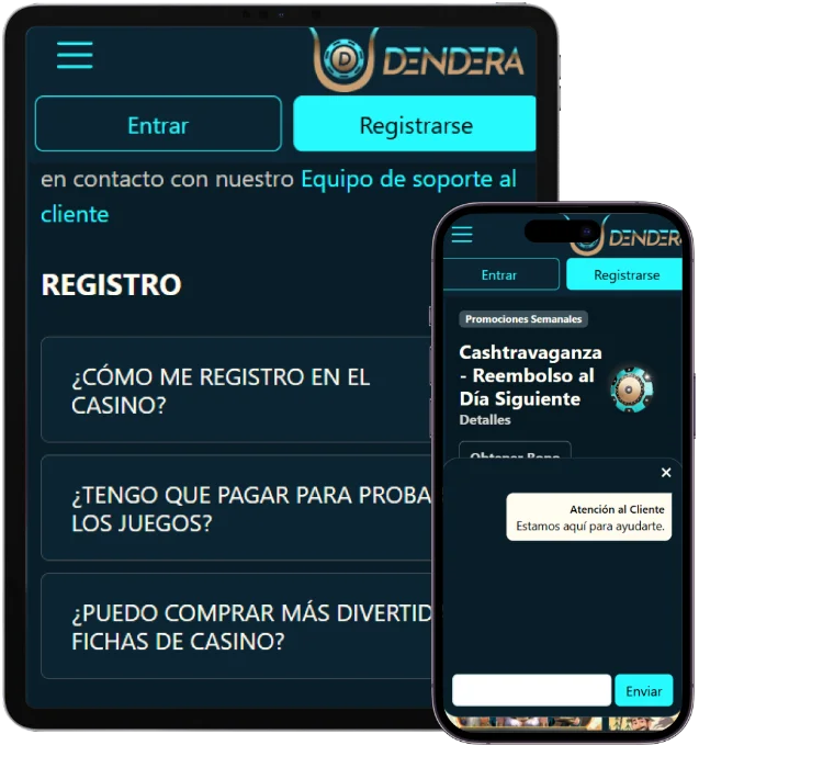 Dendera Casino Soporte al Cliente Dendera Casino página de soporte con preguntas frecuentes y chat de atención al cliente